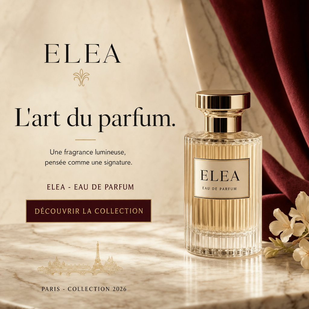 نموذج بروشور من إنتاج Vionaia لعلامة عطور فرنسية تجريبية ÉLÉA
